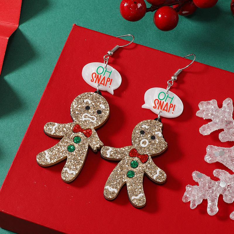 Wholesale Exaggerated Christmas acrylic earrings